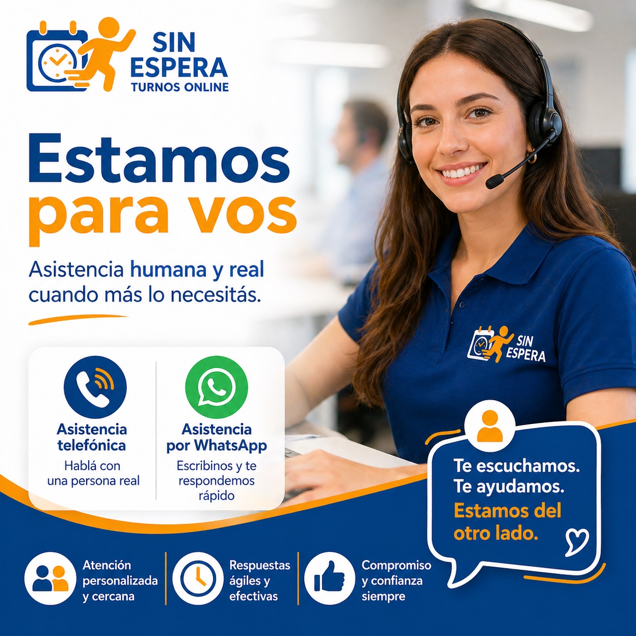 Asistencia humana para configurar SIN ESPERA